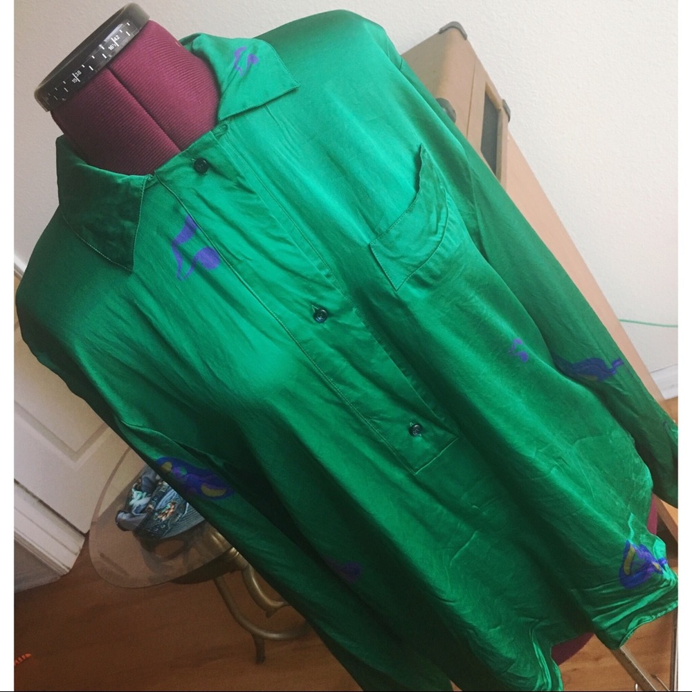 100% Silk Vintage Blouse